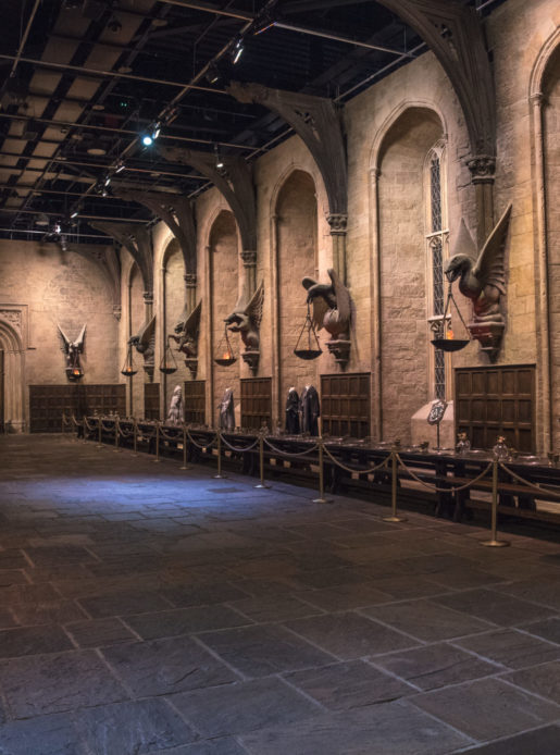 The Great Hall at Harry Potter World in Watford